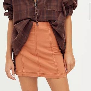 Free People denim mini skirt